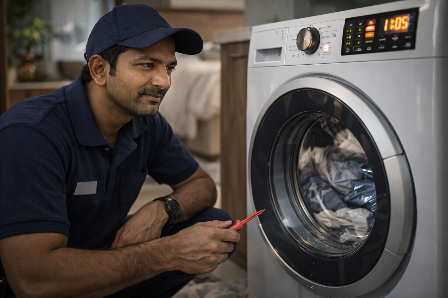 front load washing machine water leakage repair service in Hyderabad