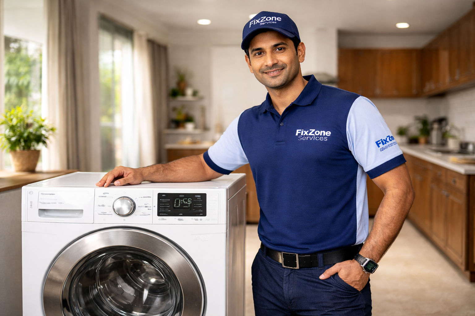 Washing machine repair technician providing doorstep service in Hyderabad