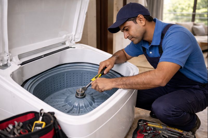 Inner spinner not working repair service for semi automatic washing machine in Hyderabad